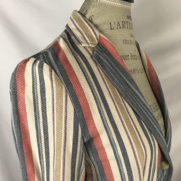 Anthropologie Porridge Beachtown Blazer Striped - Picture 7 of 12